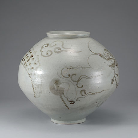 백자철화운룡문호(白瓷鐵華雲龍文壺)