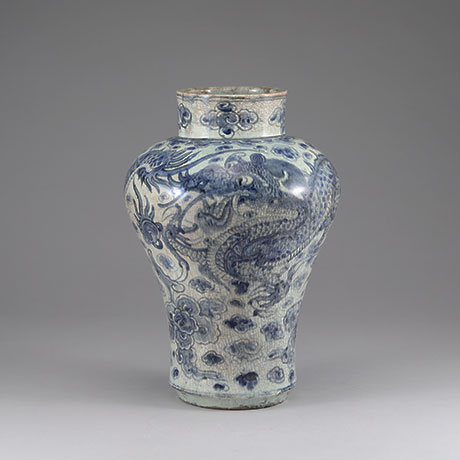 백자청화운룡문호(白瓷靑華雲龍文壺)