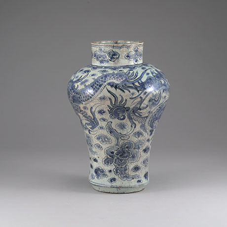 백자청화운룡문호(白瓷靑華雲龍文壺)