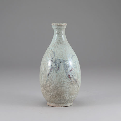 백자청화진사난초문병(白瓷靑畵辰砂蘭草文瓶)