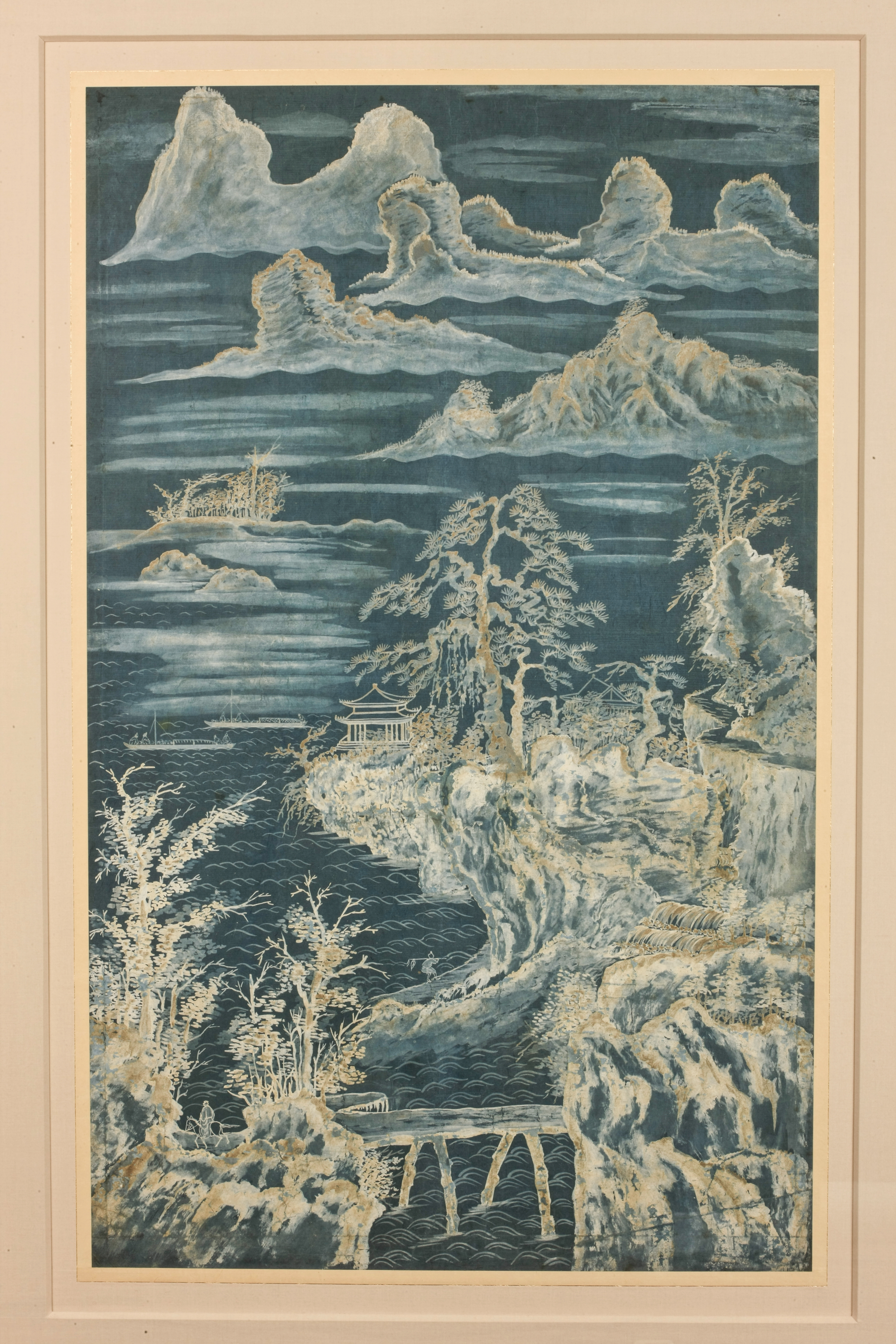 니금산수도(泥金山水圖), 전 허주 이징(傳 虛舟 李澄)