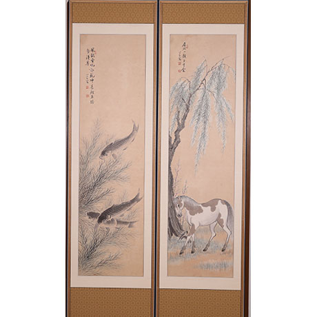 이당 김은호, 화조영모도 10폭 병풍(以堂 金殷鎬, 花鳥翎毛圖 十幅 屛風)