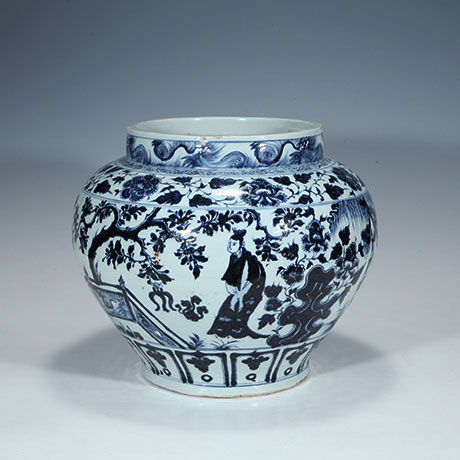 청화서상기분향도관호(靑花西厢记焚香图罐壺)